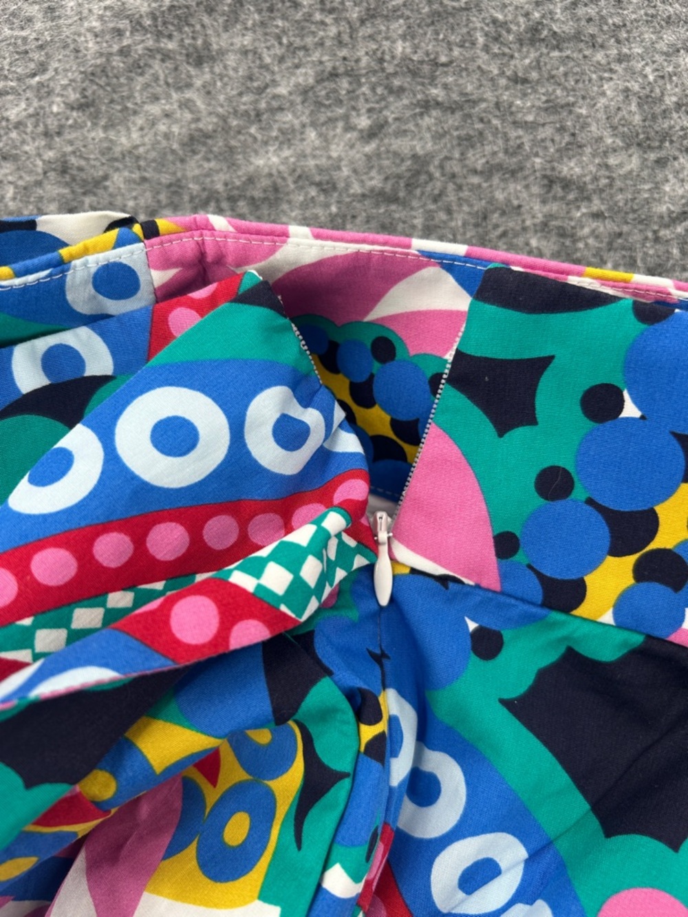 J. Crew Pink Blue Green Multi-Print Tie-Waist Skort - Picture 12 of 13